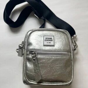 Opening Ceremony Metallic Logo Crossbody Bag NWT